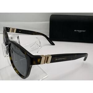 Givenchy Square Sunglasses Tortoiseshell Black Gray Lenses Women